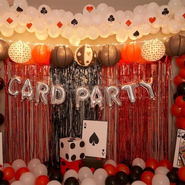 Luxury Lights & Cards Party Setup