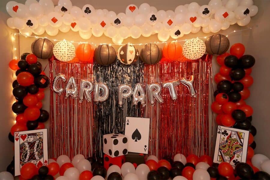Luxury Lights & Cards Party Setup