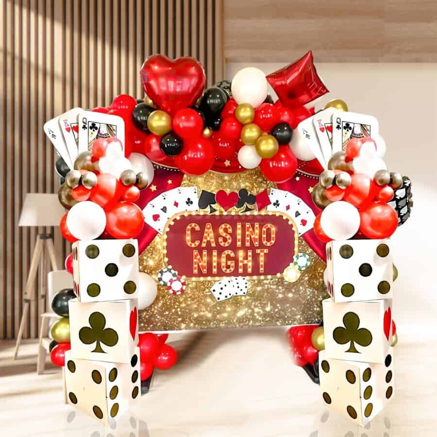 Elegant Diwali Casino-Themed Decoration
